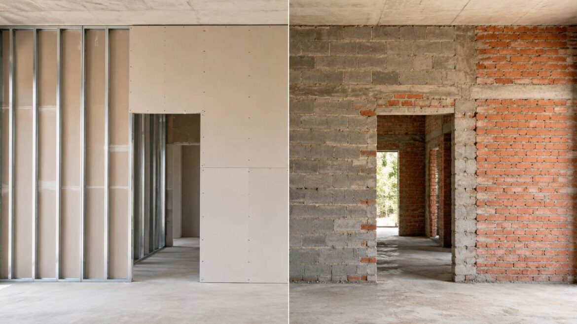 paredes de drywall ou alvenaria? qual escolher