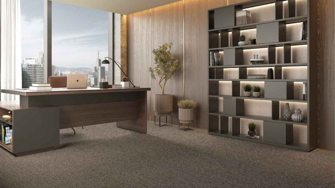 comércio moderno com carpete