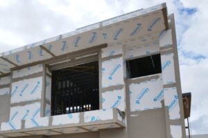 placa glasroc x aplicada em sistema de fachada externa