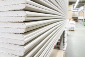 Placa de gesso drywall utilizada em sistema construtivo a seco para ambientes saudáveis e com controle de umidade