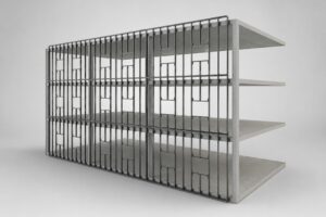 Fachada em steel frame com painéis externos contínuos posicionados por fora da estrutura principal.