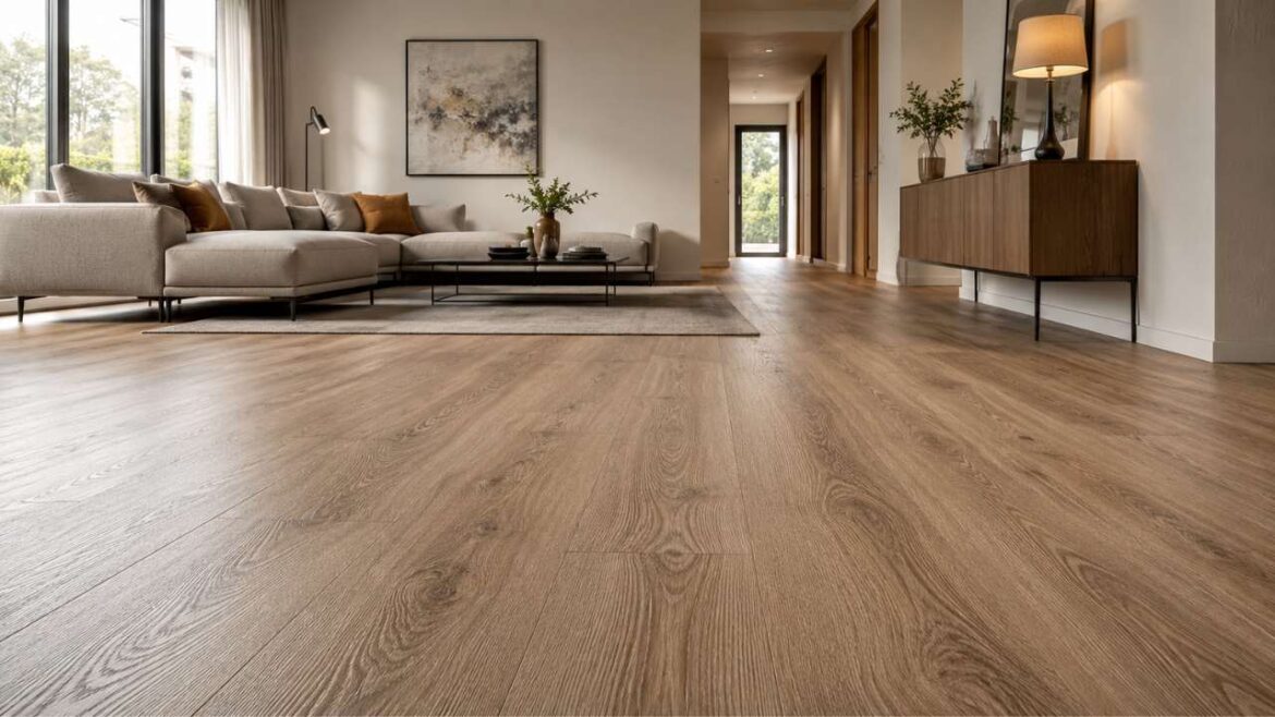 Ambiente moderno com revestimento vinílico de alta performance