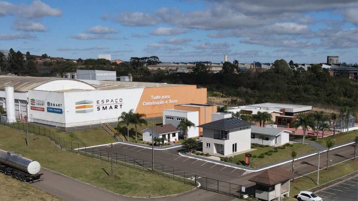Vista aérea da SmartLand, complexo da Espaço Smart em Ponta Grossa (PR)