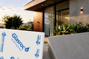 Placas Glasroc X ou cimentícia aplicadas em sistemas construtivos para áreas externas