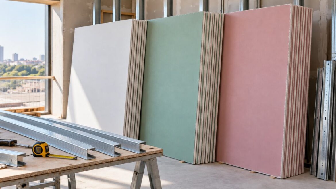 Placas de drywall para diferentes aplicações em paredes e forros